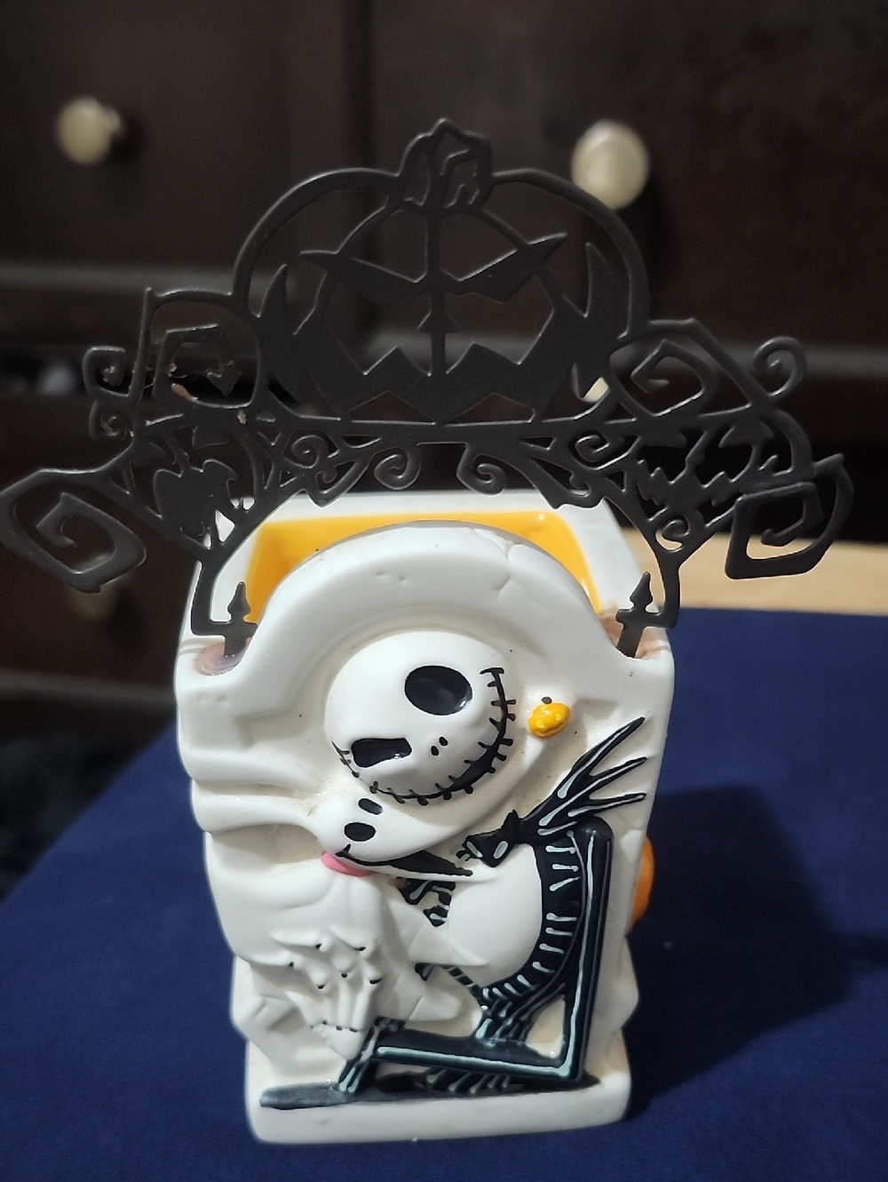 Jack Skellington Themed Wax Warmer Holder - White, Black & Orange